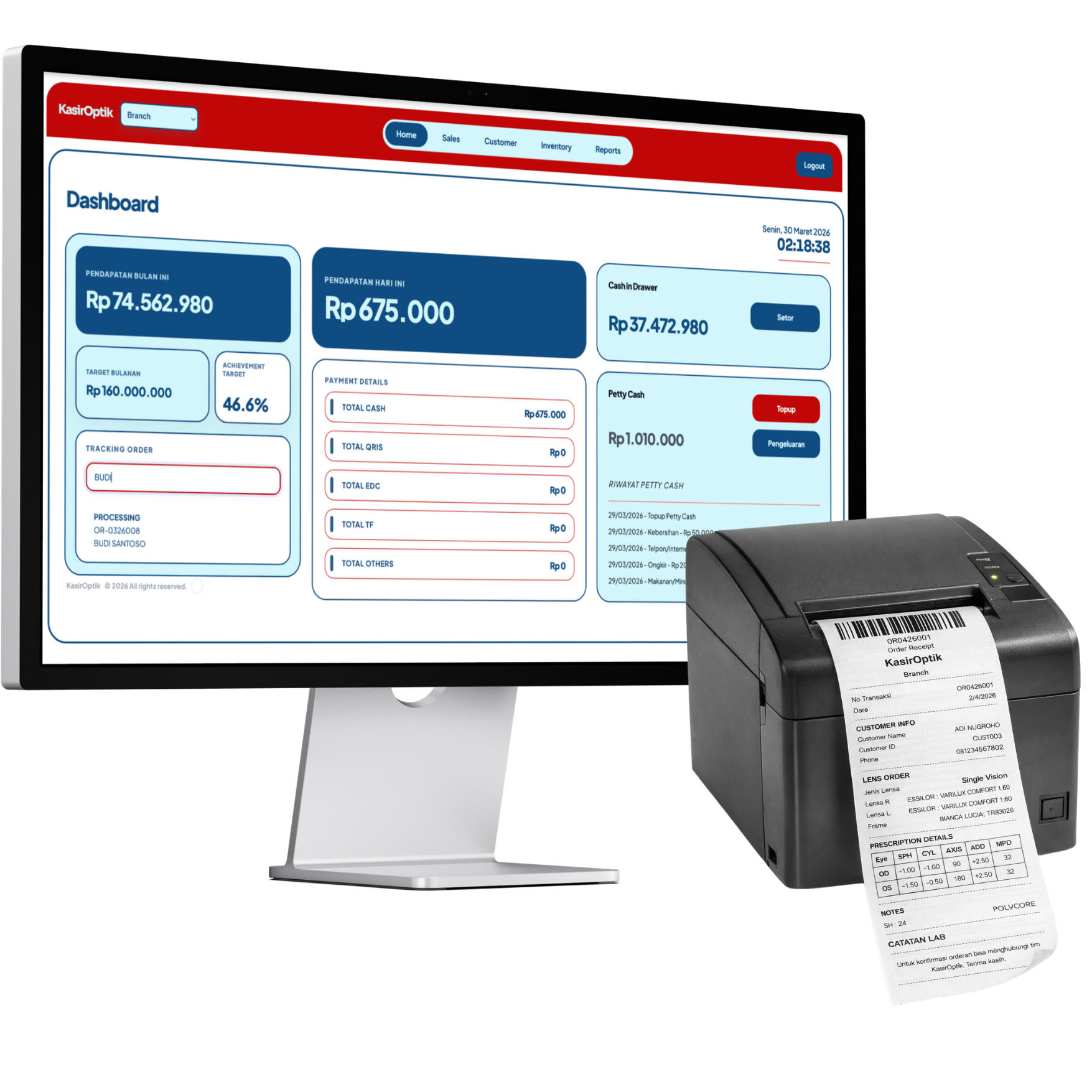 Preview theme Port Royal KasirOptik